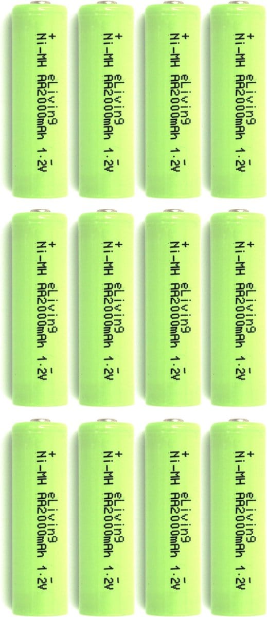 2000mAh NiMH AA Batterijen. 1.2V Oplaadbaar - 12 stuks