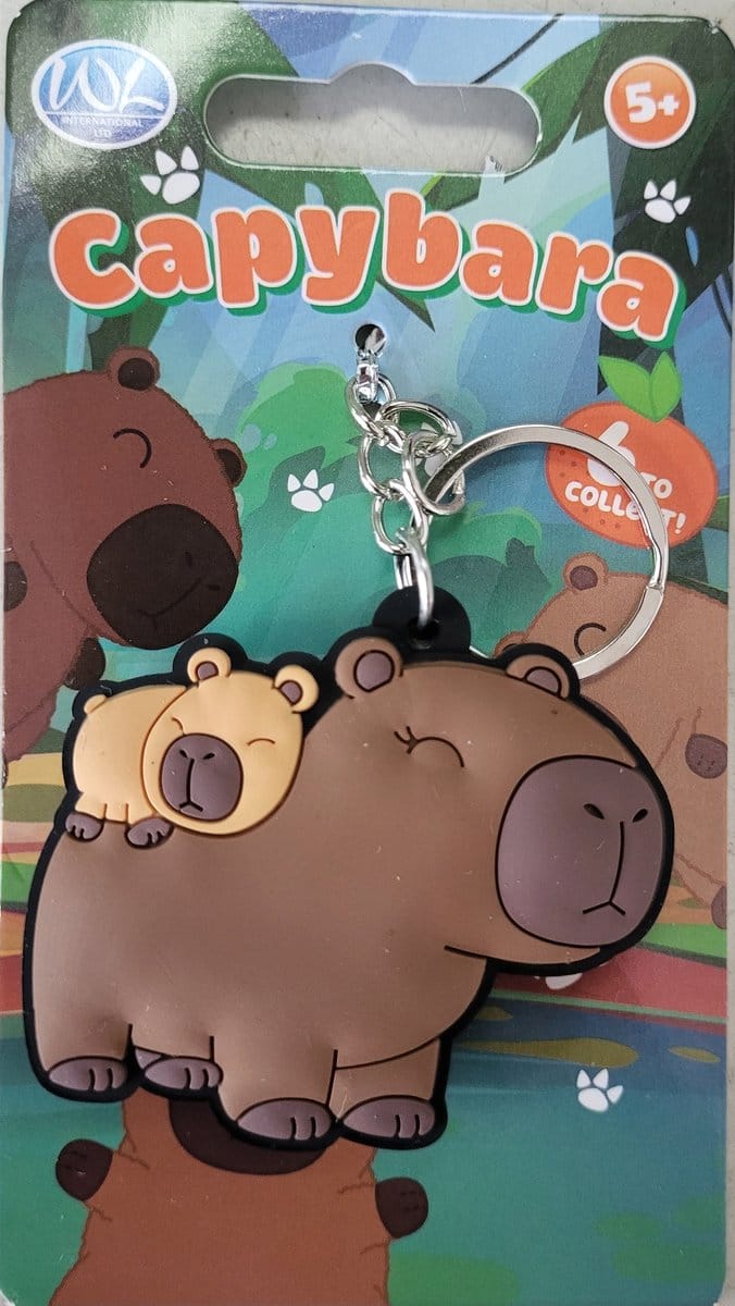 Sleutelhanger capybara capibara met baby