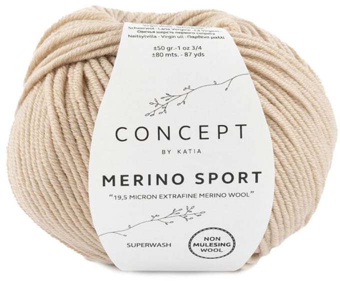 Katia Concept Merino Sport - 09 beige - Wol Garen