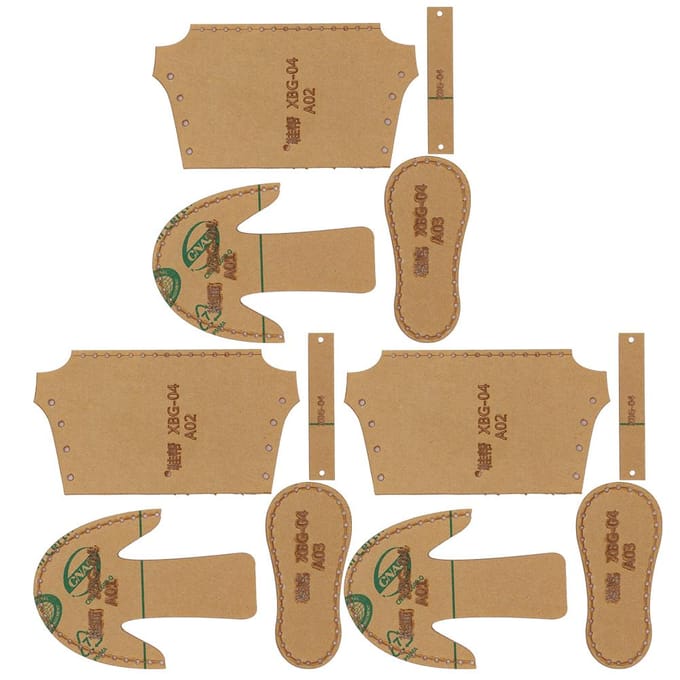 Transparant Acryl Sjabloon Mini Schoenen Laarzen Vorm DIY Leer Patroon Stencil brown
