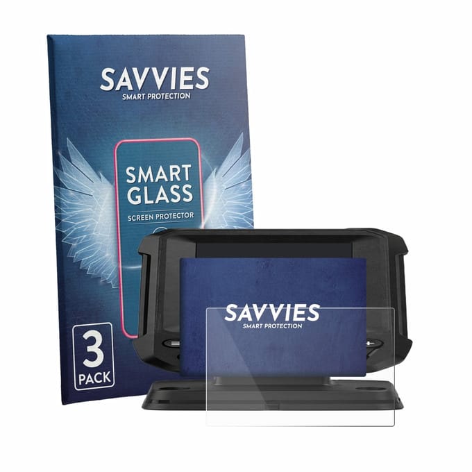 3 Stuks Savvies Screenprotector - geschikt voor Lowrance Eagle 4 - beschermfolie glas transparant