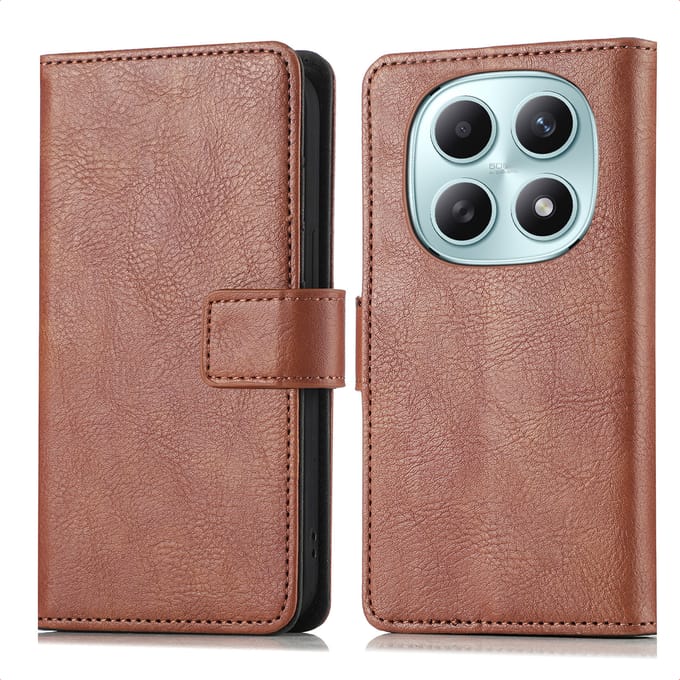 imoshion Hoesje - Geschikt voor Xiaomi Redmi Note 15 (5G) - Luxe Bookcase - Bruin