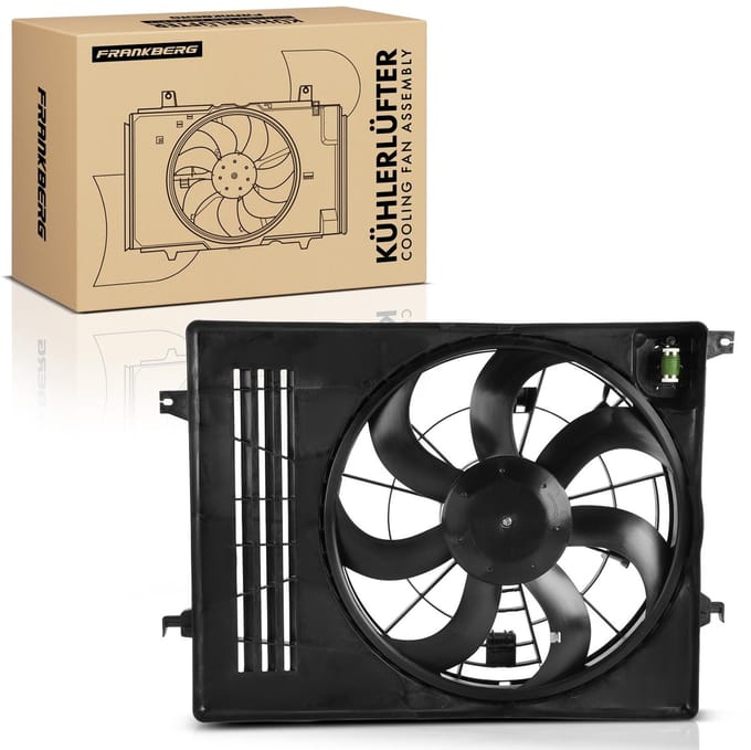 Frankberg 1x Motorradiateur Enkele ventilator