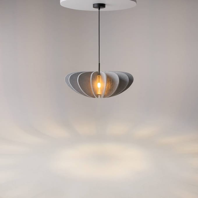 Hanglamp Maytoni Cambio, grijs, Ø 58 cm, vilt, E27