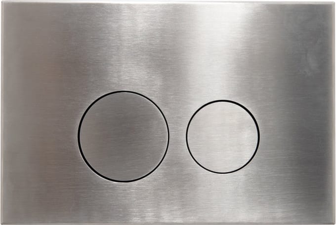 QeramiQ Push Bedieningspaneel - Frontbediening - Rond RVS - Voor Geberit UP320/UP720