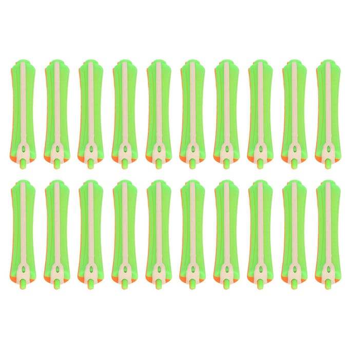 20 pcs Bigoudis Épaississants Coiffure Bigoudis Rouleaux pour Salon de Beauté beige