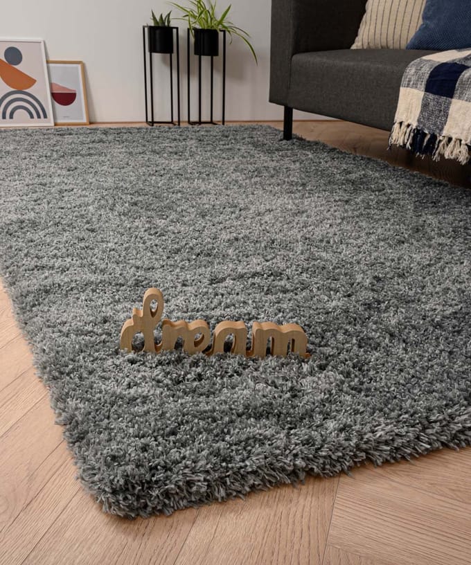 Hoogpolig vloerkleed - Cozy Shaggy grijs 80x150