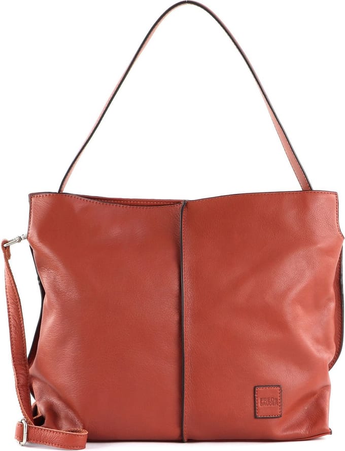 FREDsBRUDER Leren Schoudertas FB Hobo Brick Rood