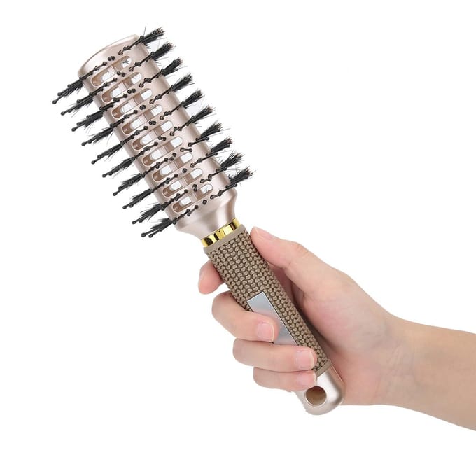 Dubbelzijdige Haarstyling Kam Anti Klitten Hittebestendig Multifunctionele Haarstyling Borstel(Dubbele black