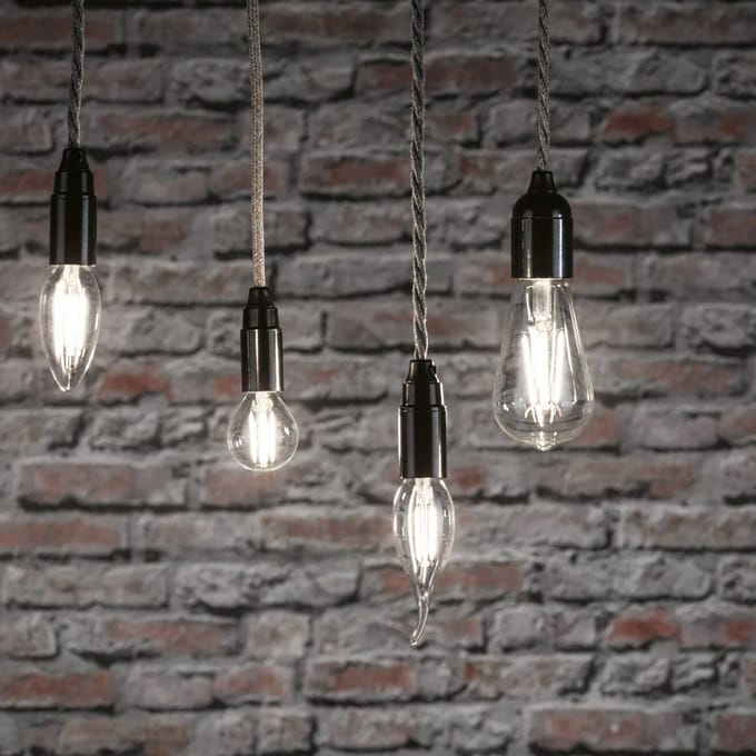 Filament 230 V LED kaars E14 470lm 4,8W 4000K Mat