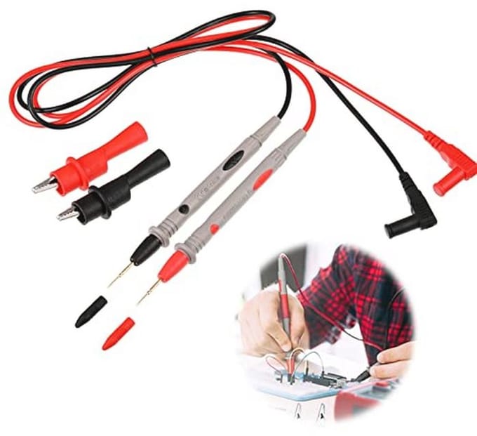 Universele Multimeter Testkabelset - 1000V 10A Krokodillenpunten en Naaldpunten