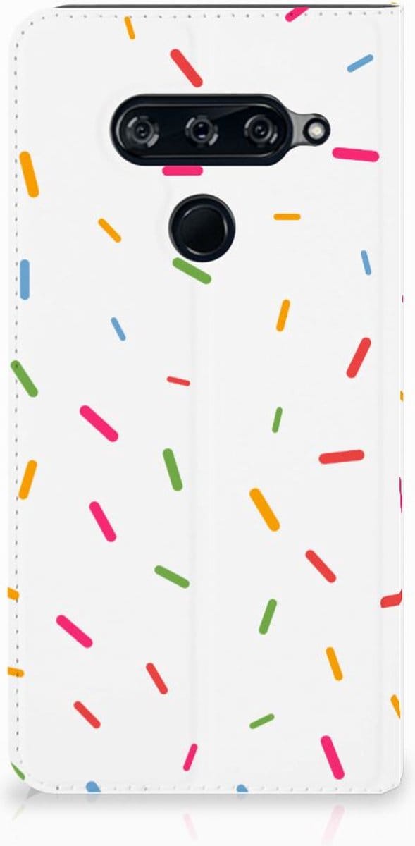 LG V40 Thinq Flip Style Cover Donut Roze