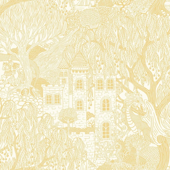 Boråstapeter Vliesbehang 8145 - Fairyland - Toile de Jouy Wit - 53cm x 10.05m