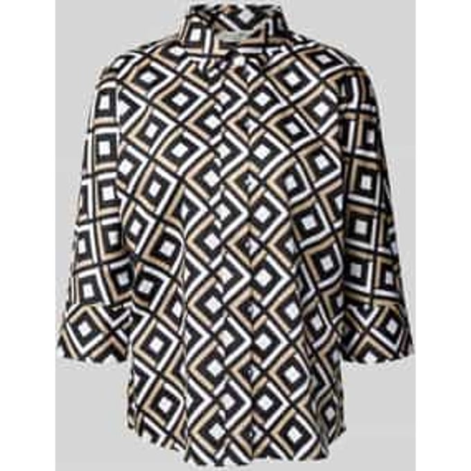 Regular fit overhemdblouse met 3/4-mouwen