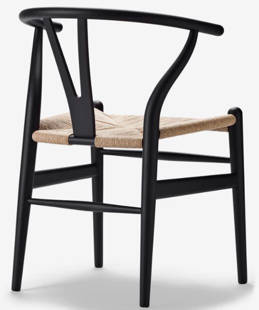 Carl Hansen & Søn - CH24 Y Wishbone stoel eiken - eiken gelakt - Vlecht natuur - zwart