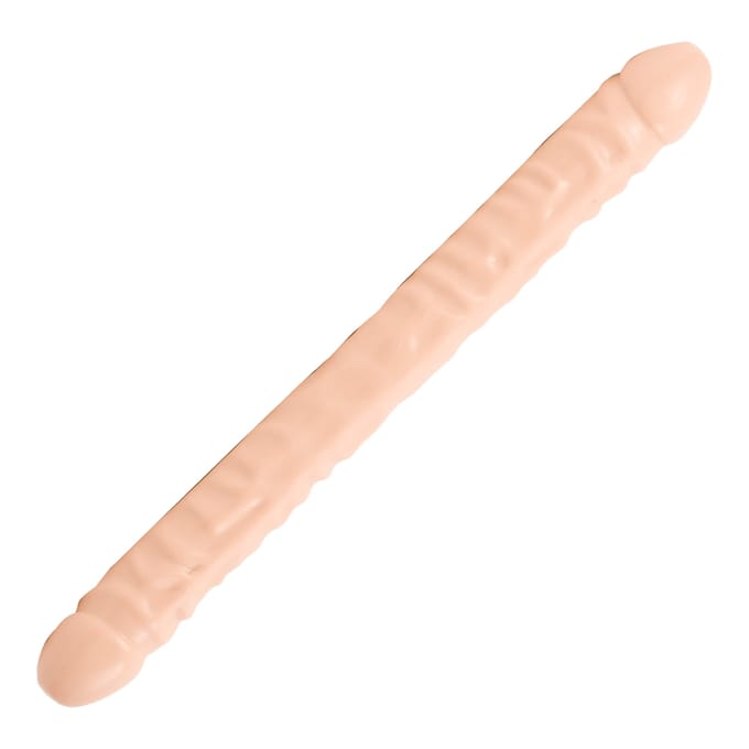 Dubbele Dildo 45 cm recht - Huidskleur