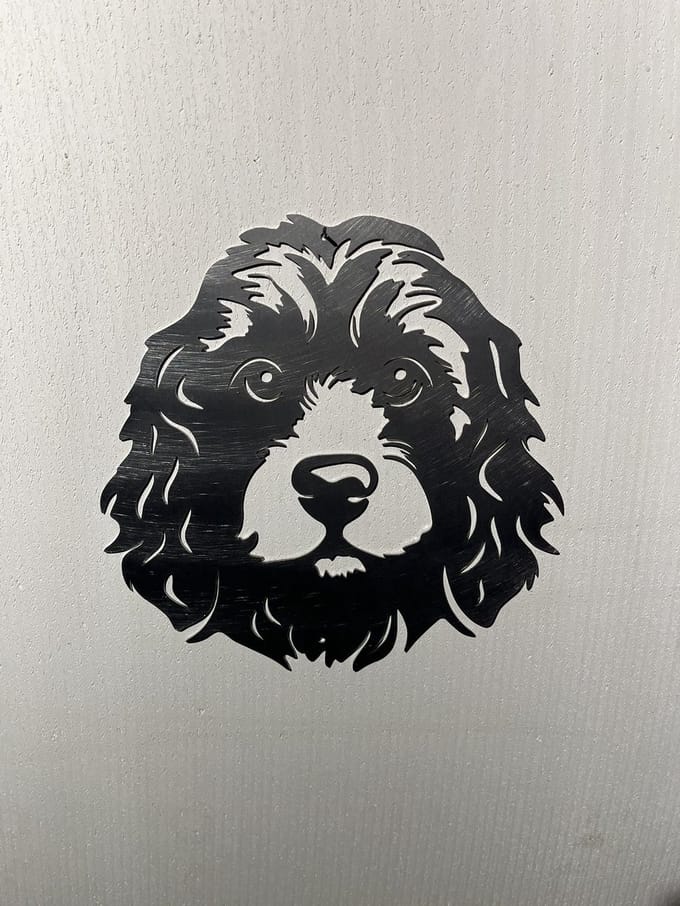 Metalen Hond - Cockapoo - Tuindecoratie - wanddecoratie cortenstaal