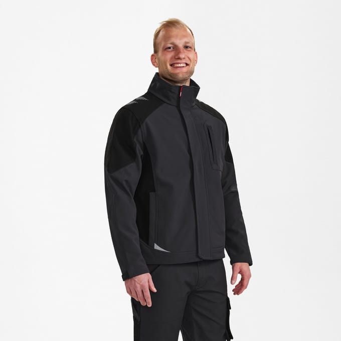 Engel Galaxy softshell jack 8810-229 - Anthracite Grey / Black - 5XL