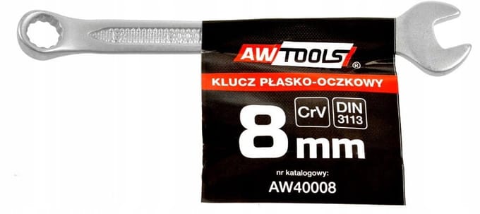 AW-Tools Ringsleutel 8mm CrV DIN3113 - Hoge Kwaliteit