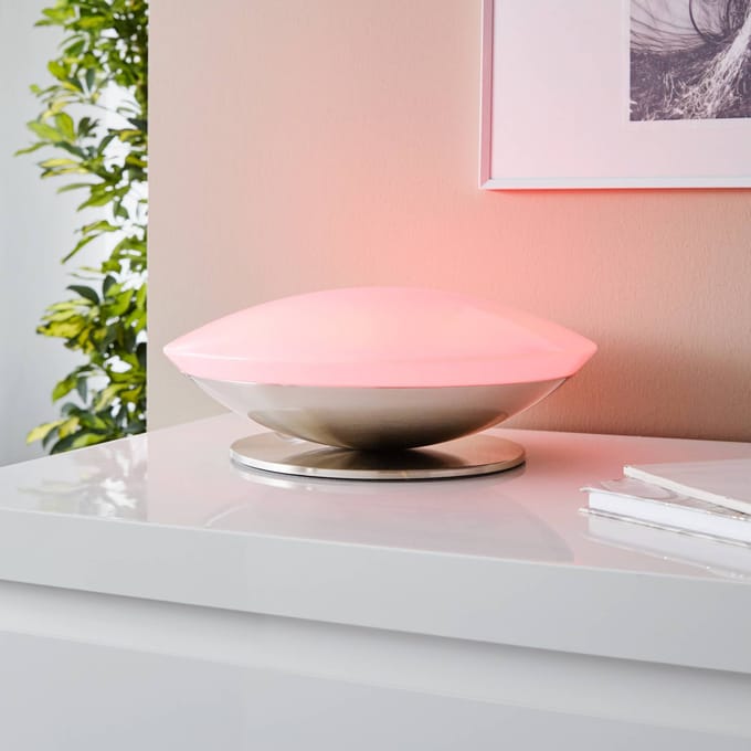 EGLO Frattina-c Tafellamp - LED - Nikkel - Wit