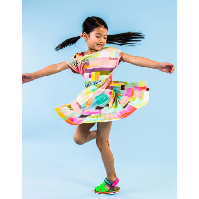 Oilily Dita - Jurk - Meisjes - Blauw - 92/2T