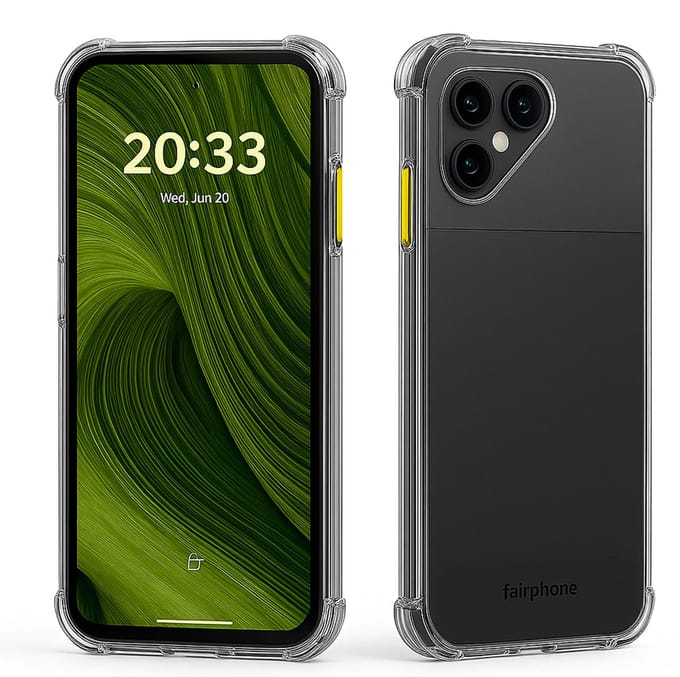 TechNow Hoesje geschikt voor Fairphone 6 Hoesje Screenprotector - Extreme Shock Case – Case Transparant