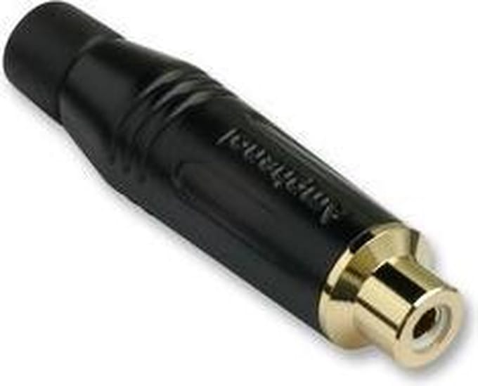 Amphenol ACJR-BLK kabel-connector RCA Zwart