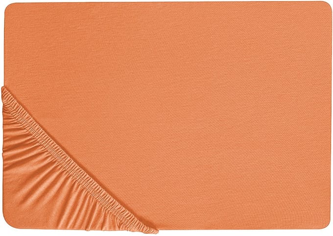 JANBU - Laken - Oranje - 140 x 200 cm - Katoen