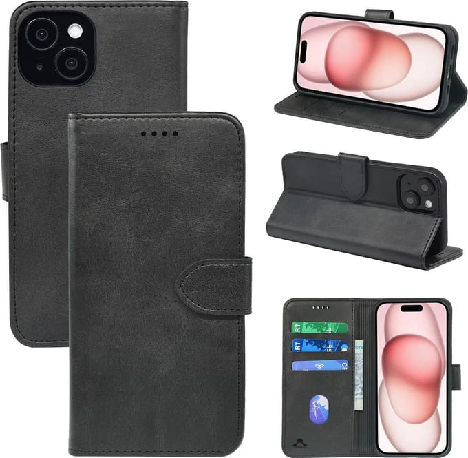 Super Deal - Bookcase portemonnee iPhone 11 / Hoesje Geschikt voor iPhone 11, met Gratis OG Top kwaliteit Screenprotector + Cleaning set
