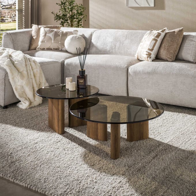 Hoyz Collection - Salontafel Tinto - Bruin - 76x76x31 cm