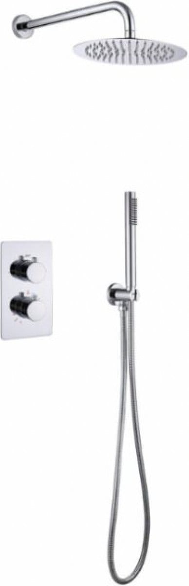 WEBO Atlanta regendoucheset - Inbouw - Chroom - Doucheset - 25cm - Stortdouche - Complete doucheset - Handdouche