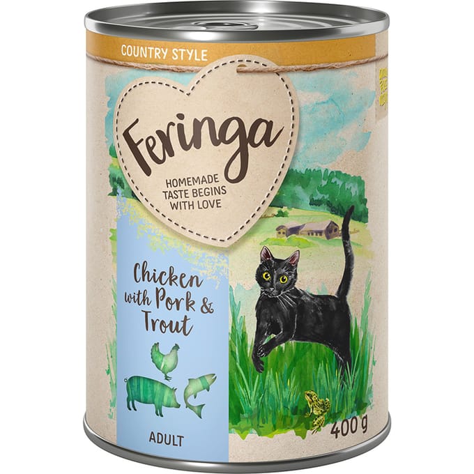 Feringa Country Style Menu 6 x 400 g - Kip, Forel, Varken