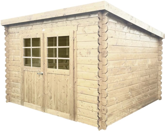 Solid Superia Modern Brest Tuinhuis - Vuren - Onbehandeld - 298x298cm