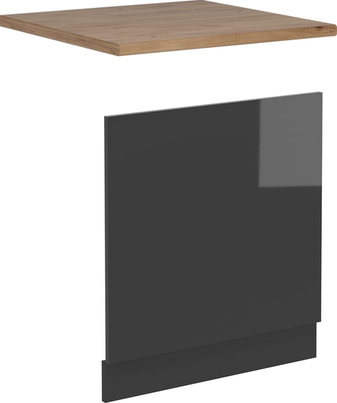 Vicco R-Line Voorpaneel vaatwasser – 60 cm, WB Eik Antraciet Hoogglans