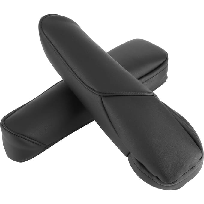 Housse Décorative de Garniture de Couvercle d'Accoudoir de Siège en Cuir Microfibre Adaptée pour Honda CRV 2007 2009 noir