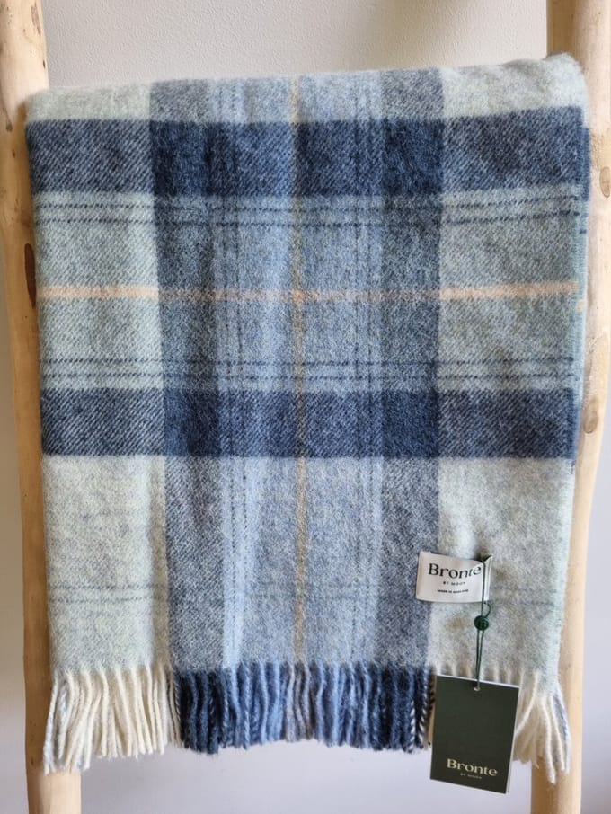 Wollen Plaid - SKYE Blue - 140x185cm - Bronte x Plaids.shop
