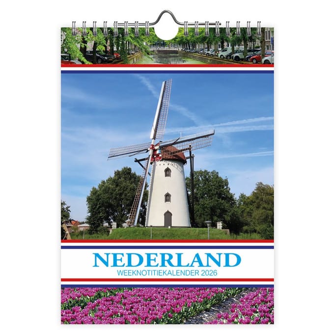 Nederland weeknotitiekalender (molen) - 2026