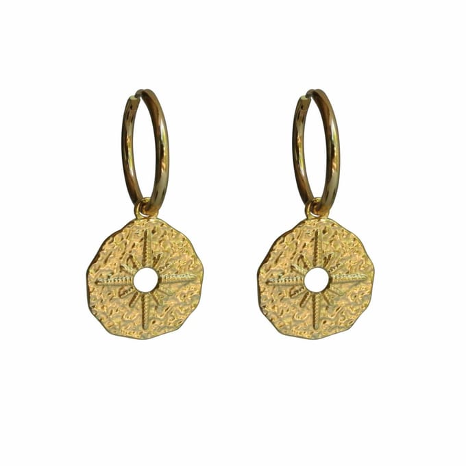 FlowJewels - oorbellen - stainless steel - goud kleurig