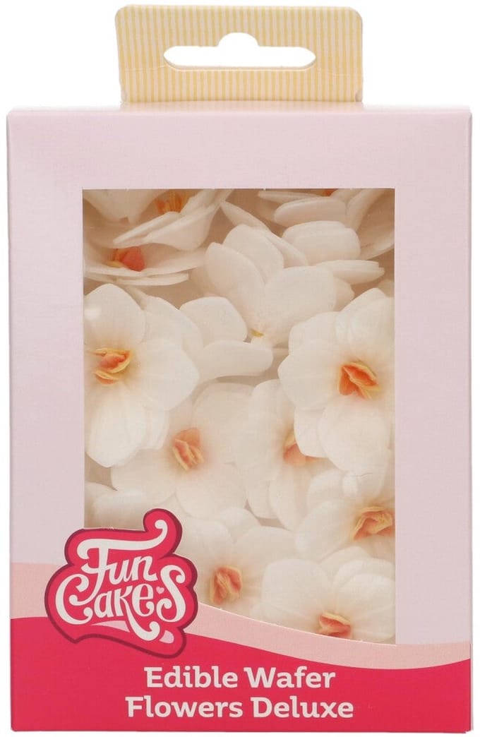 FunCakes Eetbare Bloemen Deluxe - Papieren Bloem - Hortensia Wit Klein - pk/18