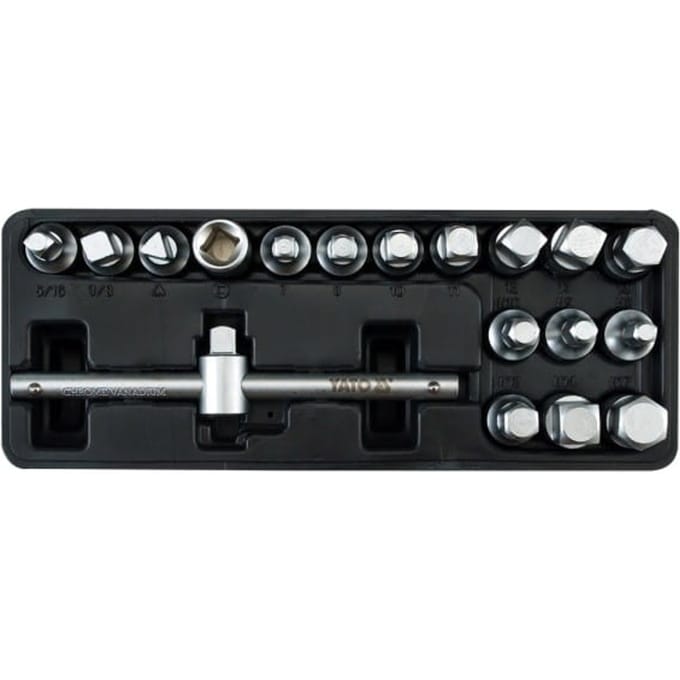 Yato - Olieplug Sleutelset - 18-delig - 3/8" Aandrijving