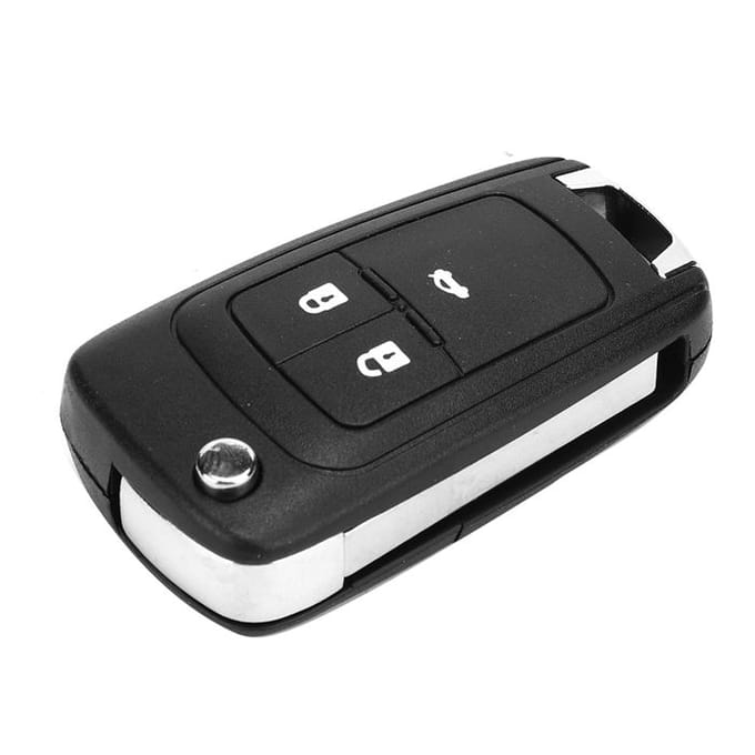 Coque de clé de voiture à 3 boutons, remplacement de la coque de la télécommande pour clé de voiture Opel, type de bouton blanc black