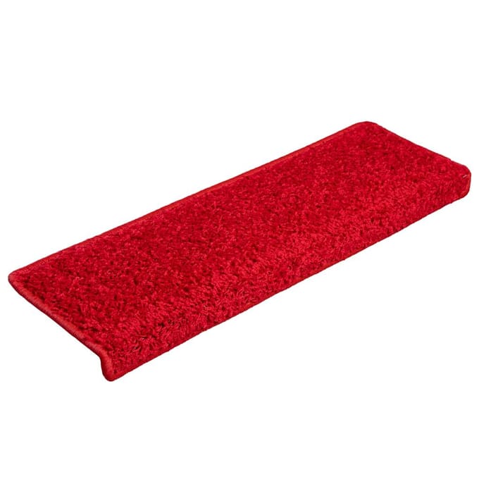 vidaXL - Trapmatten - 20 - st - 65x21x4 - cm - Rood - Rechthoekige - Rand