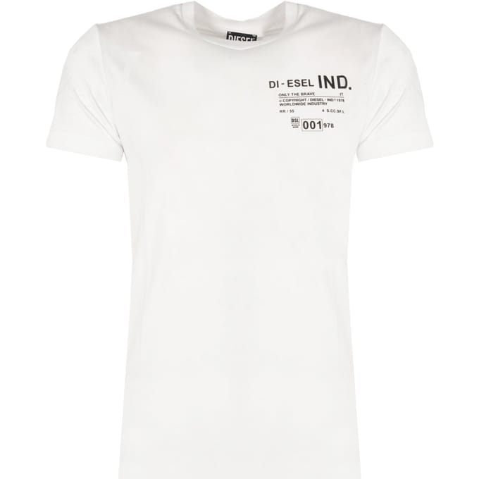 Diesel T-Shirt T-Diegos Mannen Wit