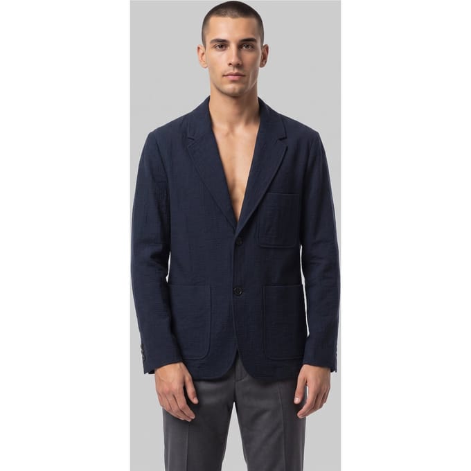 ARKET Dejan Seersucker Blue Größe: 48 Short | Blazer Outlet | Herren | Blau