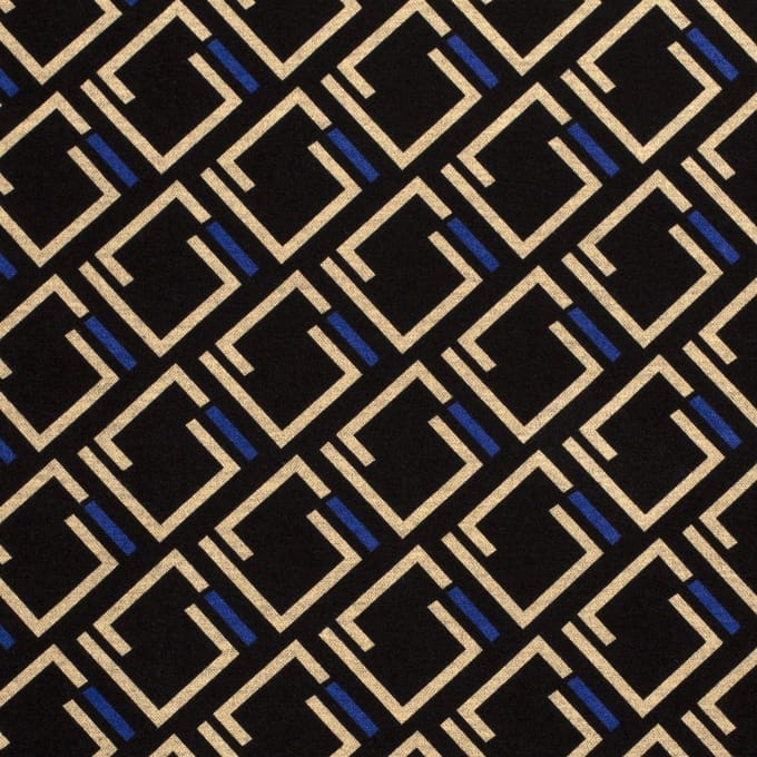 POLY VISCOSE JERSEY STOF DISCHARGE BEDRUKT ABSTRACT BLAUW -MY IMAGE - HERFST - WINTER 2022 - PER METER.