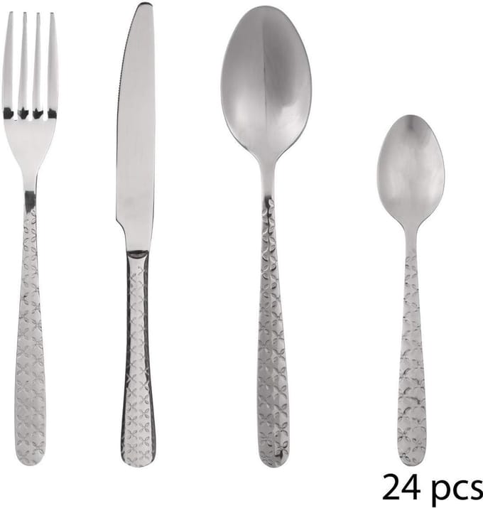 Flora Bestekset - 24 Delig - RVS
