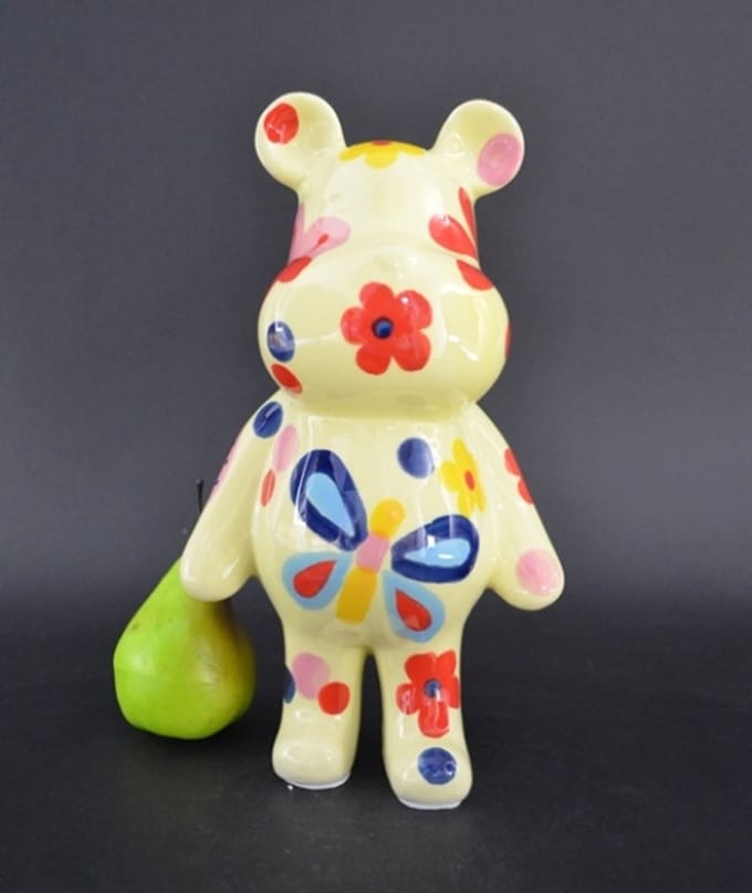 Pomme Pidou Large - Decoratie Bear Albert, Blossom Bliss - Yellow