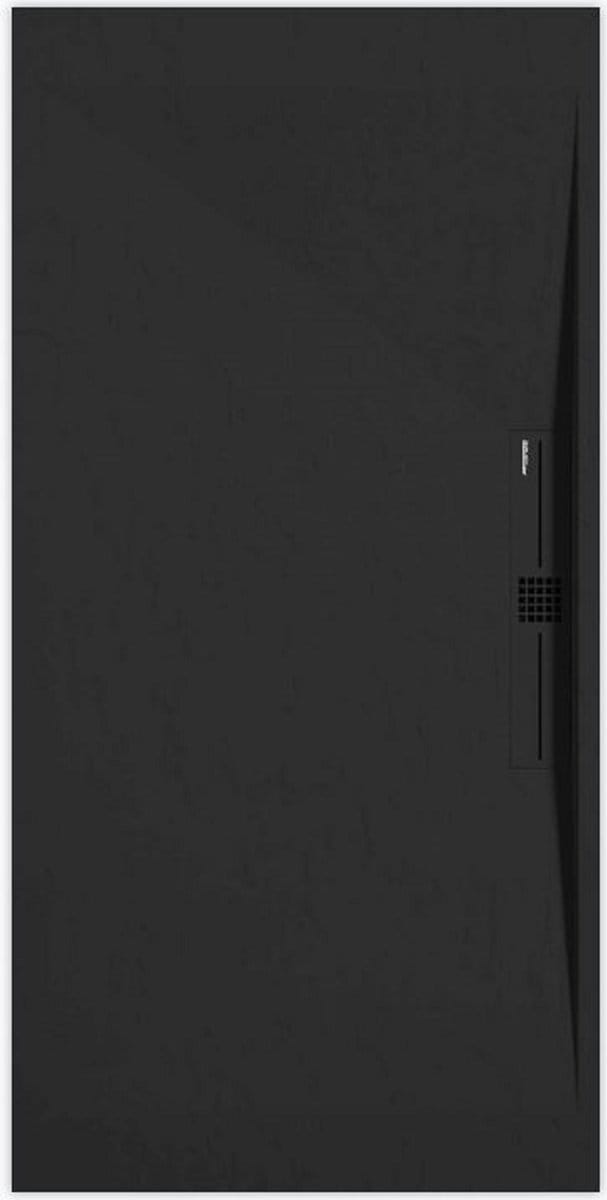 Sanifun douchebak Stone Side Black Slate 900 x 800 P