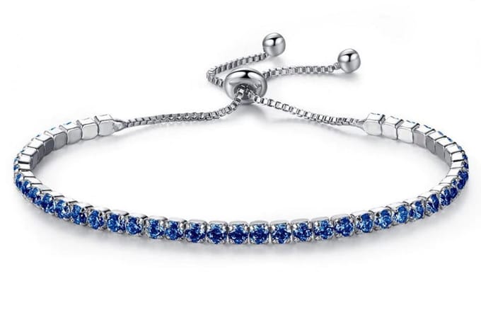Montebello Armband Caia Blue - Messing Verzilverd - Aanpasbaar