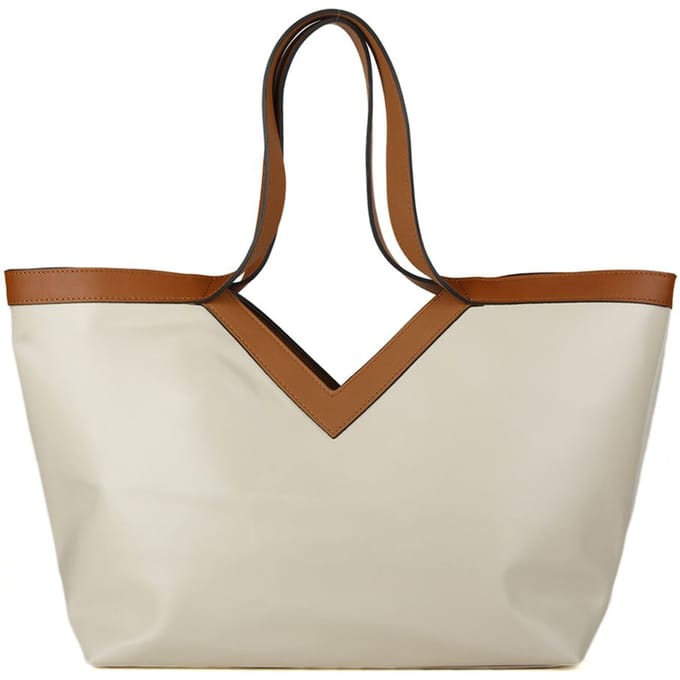 Giulia Monti Tote Bag Licht Beige Goudbruin